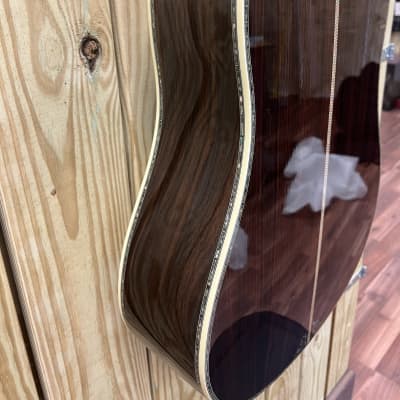 DREADNOUGHT FORTY FIVE D model acoustic guitar 2024 - Natural inlays galore FREE WRANGLER DENIM STRAP image 20