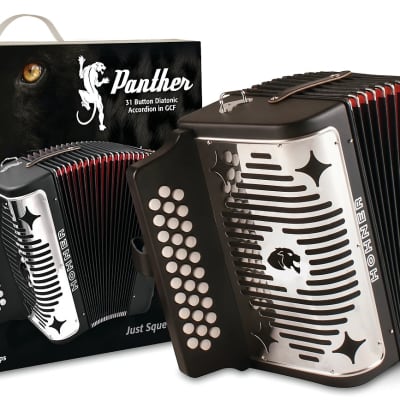Hohner Panther Accordion G/C/F Keys - Black image 3
