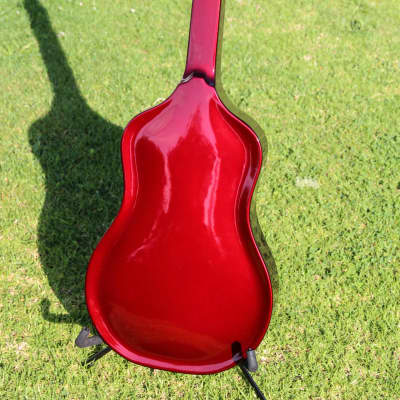 Beltona Pasifika Square Neck Single Cone Resonator Guitar 2009 Red image 3