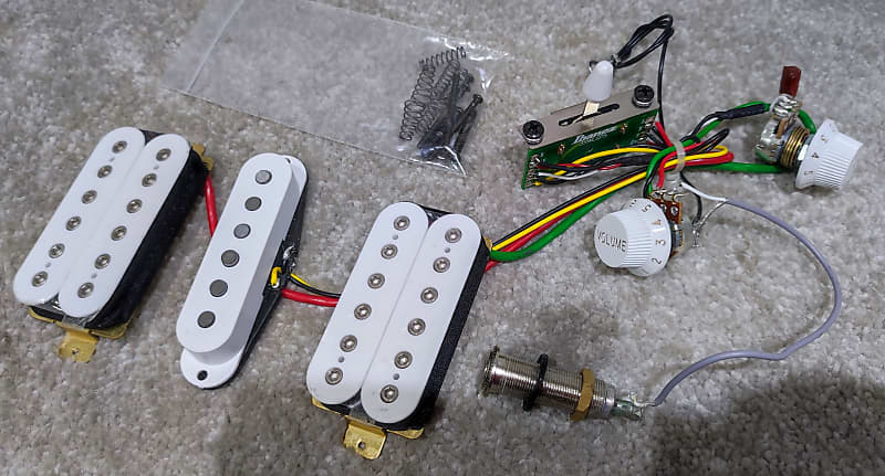 Ibanez Quantum Pickups Complete Kit Hsh White W Pots Reverb