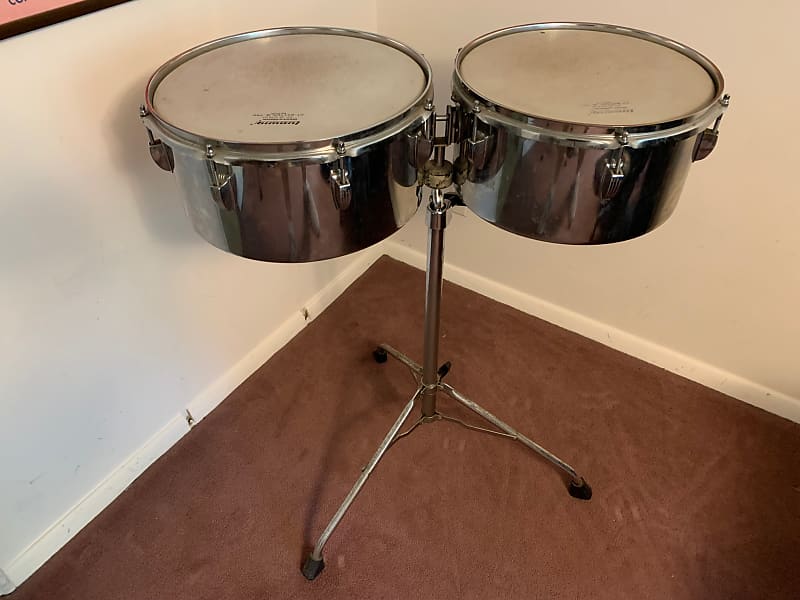 Ludwig Timbales One Pair Vintage 1970s Era Chrome Reverb
