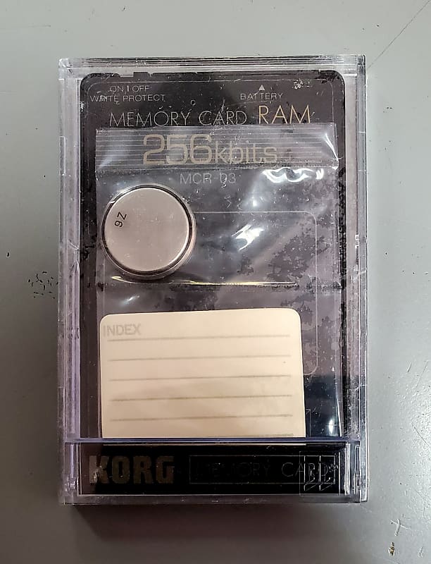Korg MCR-03 256kbits RAM Memory Card battery included M1/M1r/Wavestation image 1
