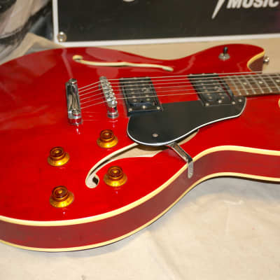 Oscar Schmidt by Washburn Delta King OE-30 OE30 ES-335 style Semi-Hollow Body Guitar Cherry image 5