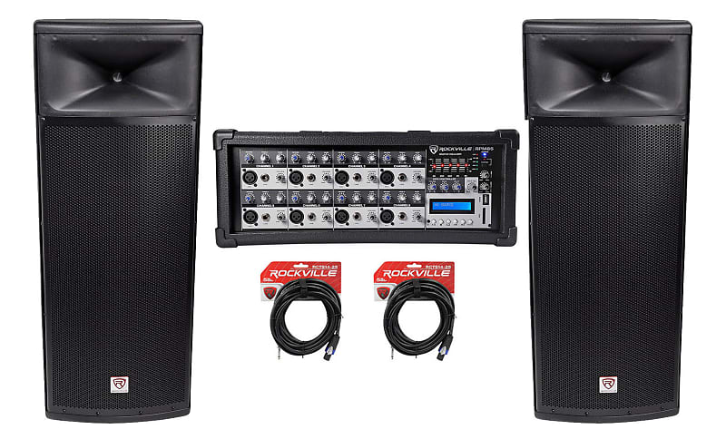 Rockville dual 15 powered hot sale speakers