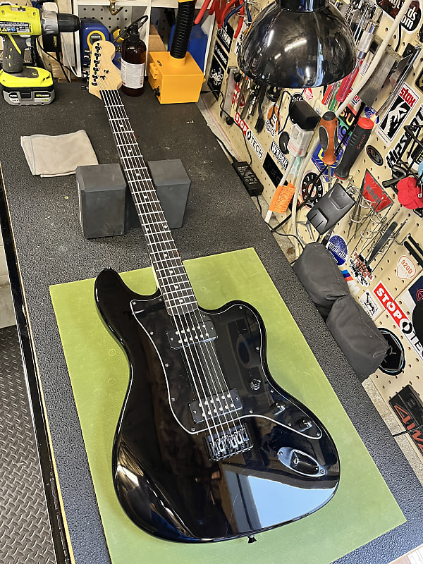 Partscaster Bass VI Build 2023 Black Reverb