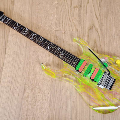 2007 Ibanez JEM 20th Anniversary Steve Vai Signature Acrylic Guitar Near Mint w/ Case & Tags image 13
