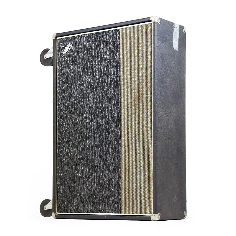 1968 Guild Thunderbird Bass Guitar Amplifier Vintage Tube 2x15” Cabinet Black w/ Two-Tone Grill Jensen C15N 15” Speaker & Oxford 15T6 15 Spkr from Indigo Ranch Studio image 1