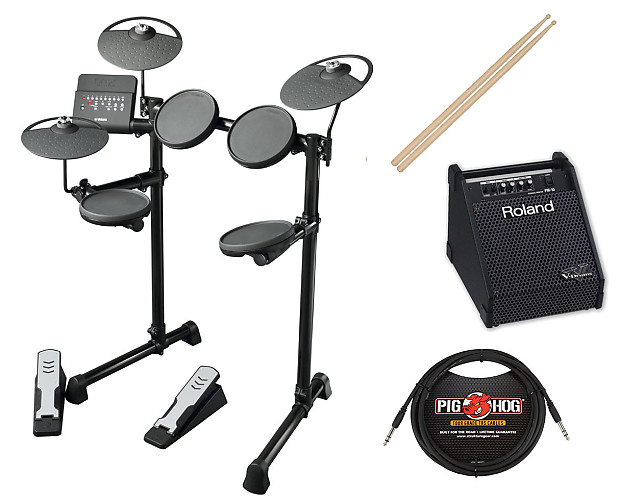 Yamaha DTX400K 400 Series Electronic Drum Set w Personal Drum Monitor Cable