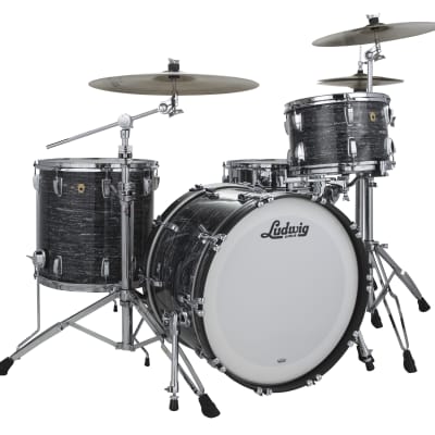 Ludwig *Pre-Order* Legacy Maple Vintage Black Oyster Fab 14x22_9x13_16x16 Drums Shell Pack Made in USA | Authorized Dealer image 1