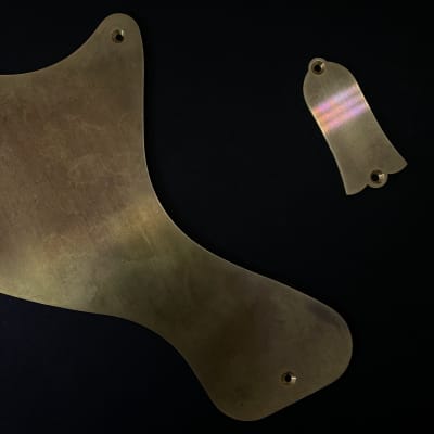 MADE-TO-ORDER - Les Paul Junior Pickguard Scratchplate Set for Gibson - Light Relic Gold Brass image 3