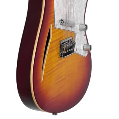 Eastwood MRG Series Surfcaster 12 Bound Tone Chambered Body Bolt-on Maple 12-String Electric Guitar image 3