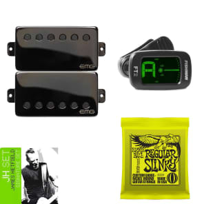 EMG TC Set Active Tele Guitar Pickup Set White & Shop Cloth