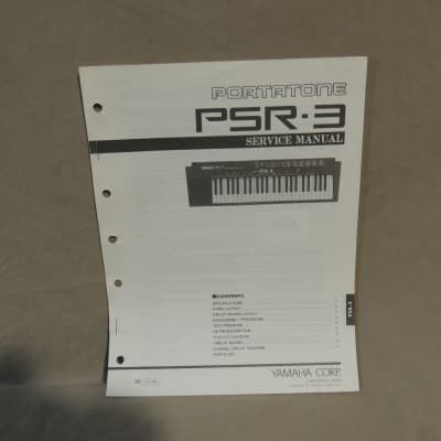 Yamaha Portatone PSR-3 Service Manual [Three Wave Music]