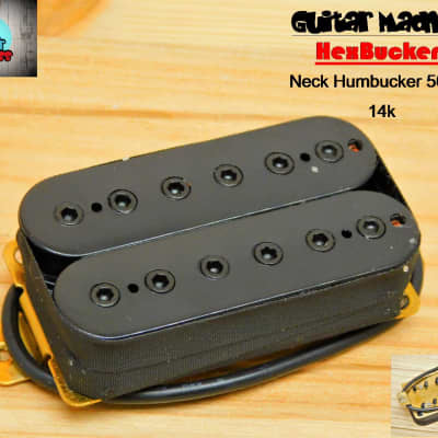 Guitar Madness G.M. HexBucker High Output (50mm) Neck Humbucker Black with Black Poles image 6