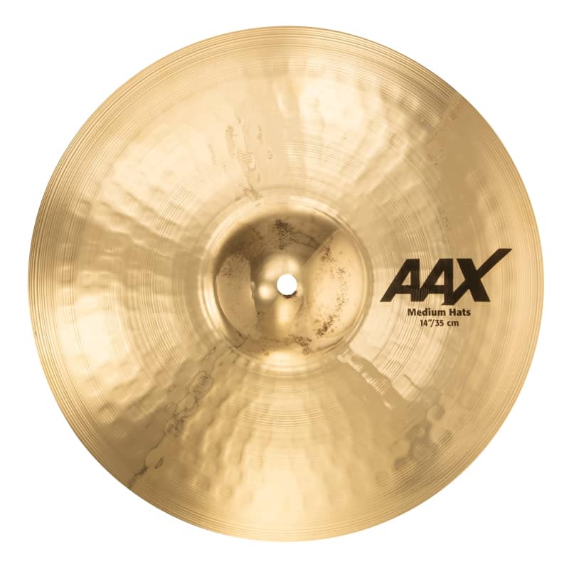 Photos - Cymbal Sabian    14" AAX Medium Hats Brilliant Finish Natura... Natural  2023