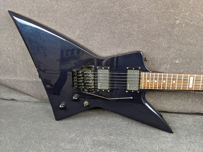 LTD エレキギター AX-350　スルーネック EMG搭載 LTD EX-350 Blue Electric Guitar w/ EMG HZ Pickups