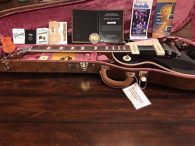 Gibson Custom Shop 1956 Les Paul Ebony Reissue VOS / Ebony / Virgil Arlo Soapbar P-90's image 1