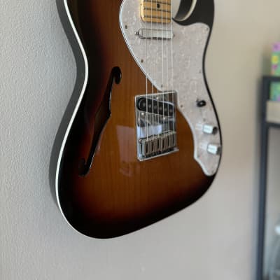 Fender Telecaster Thinline with Maple Fretboard 2014 - 3-Color Sunburst (MIM) image 12