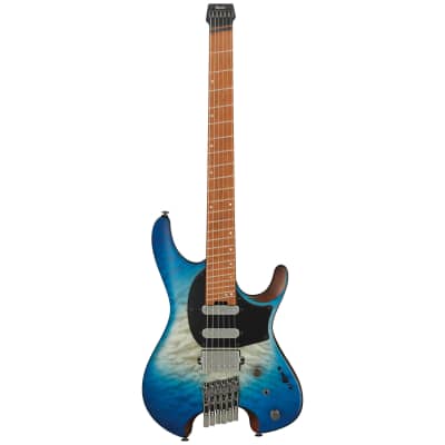 Ibanez QX54QM Electric Guitar (with Gig Bag), Blue Sphere Burst Flat image 2