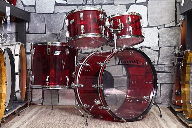Ludwig red vistalite outlet