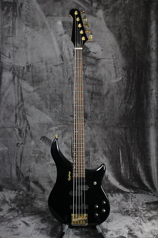 1991 Epiphone EBM-5 by Gibson Five String Active Bass Guitar