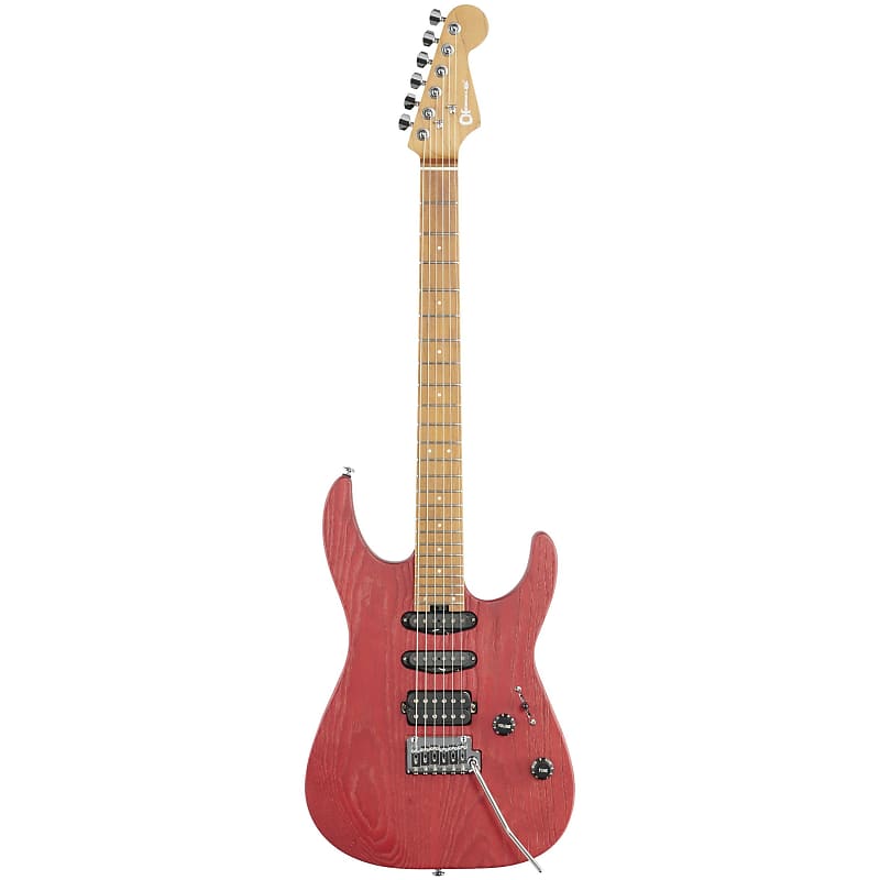 Charvel Pro-Mod DK24 HSS 2PT CM Ash, Caramelized Maple Fingerboard, Red Neck