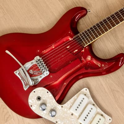 2004 Mosrite Eurorite 3 Pickup Non-Production Ventures-Style Guitar, Candy Apple Red w/ Case, Fillmore image 17