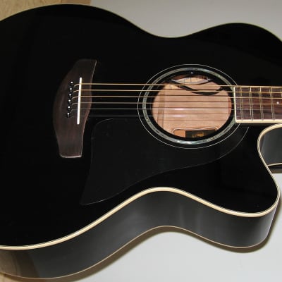 Yamaha Compass CPX600 Medium Jumbo Acoustic Electric Guitar- Black image 5