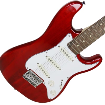 Fender Squier Short Scale 24-Inch Strat Pack - Transparent Red image 5
