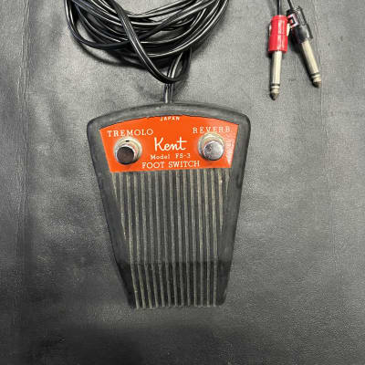 Kent  Model FS-3 2- button foot switch pedal - Tremolo + Reverb- black/red image 1