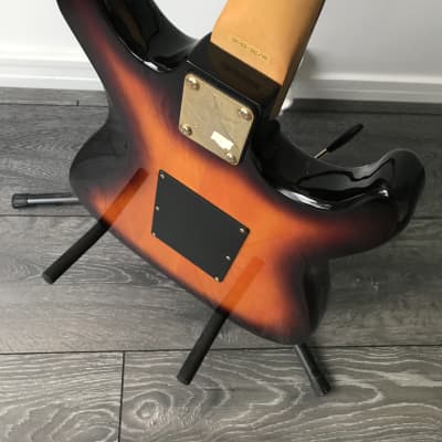 1993 Aria Pro II Strat Sunburst Maple top left handed image 24