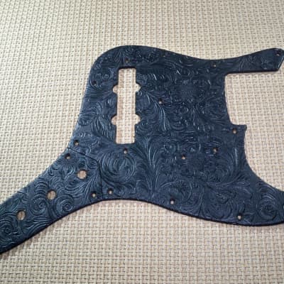 country western tolex pickguard & control plate for us/mex fender 62' re-issue jazz bass image 1