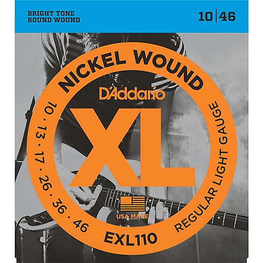 D’Addario EXL110-3D Nickel Wound Electric Guitar Strings Regular Light 10-46 3 Sets image 1