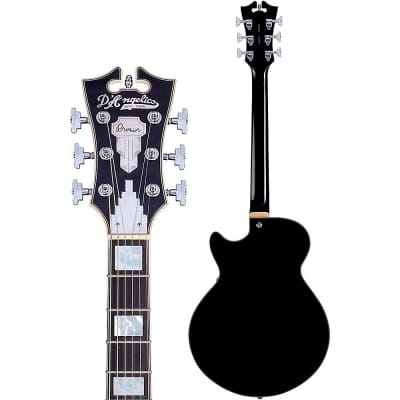 D'Angelico Premier SS Semi-Hollow Electric Guitar with Stopbar Tailpiece Black Flake image 4