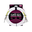 NEW Ernie Ball Instrument Cable - Straight/Angle - White - 20'