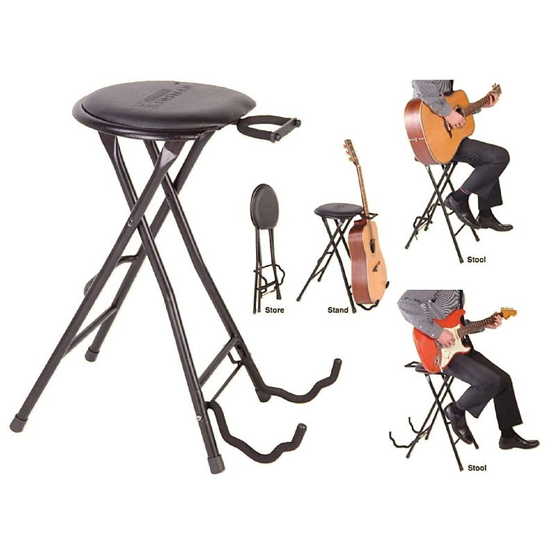 Kinsman KGS Dual Guitarist Stool Seat Musician Band Guitar Support