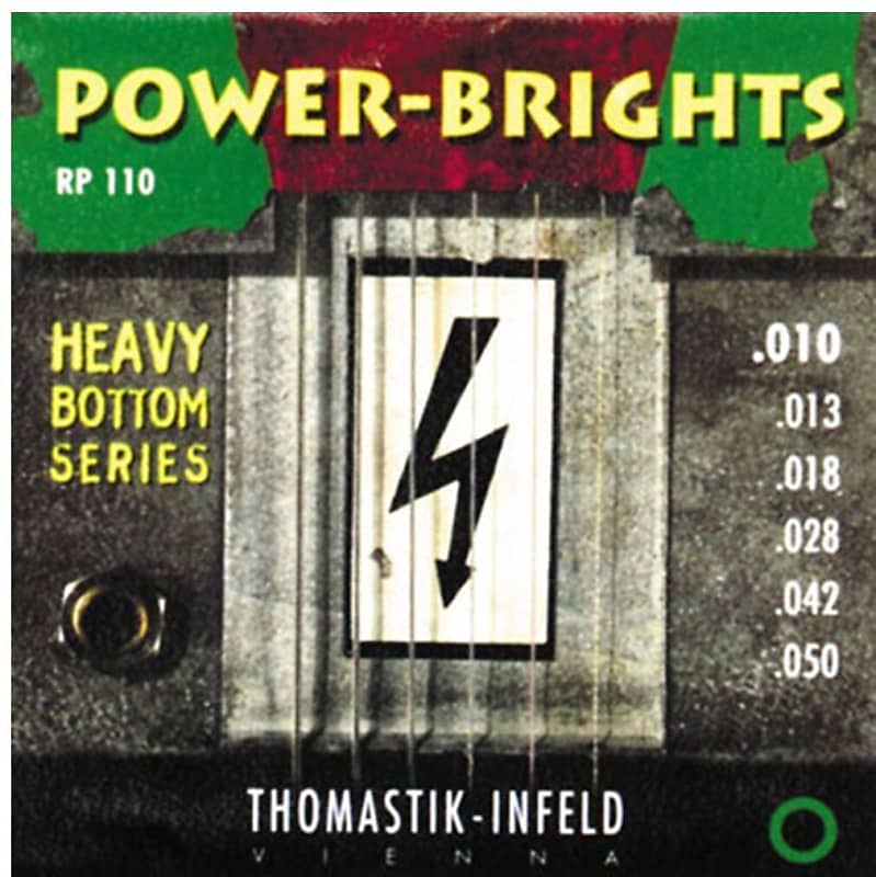 Thomastik-Infeld Power-Brights RP110 Electric Guitar Strings 10-50 Heavy Bottom image 1