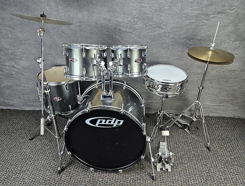 PDP Z5 Drum Kit w/Hardware and Cymbals Grey Reverb