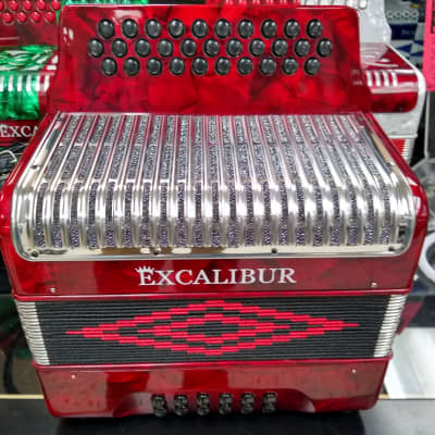 Excalibur Super Classic PSI 3 Row - Button Accordion - Red/Green - Key of FBE image 1
