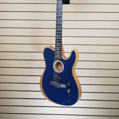 Fender Acoustasonic Telecaster in *NEW* Steel Blue w/Gig Bag + FREE Shipping image 6