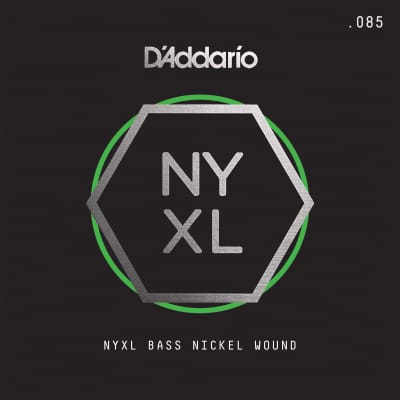 D'Addario NYXLB085 NYXL Nickel Wound Long Scale Single Bass Guitar String, .085