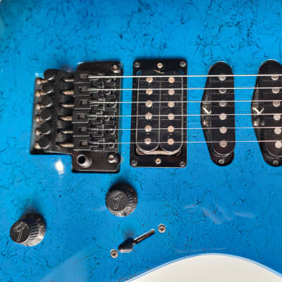 Fender HM Strat Bluestone 1991 Blue image 5