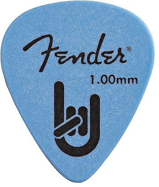 Fender Rock-On Touring Picks, 351 Shape, Heavy 1 MM, Blue, 12 Count 2016 image 1