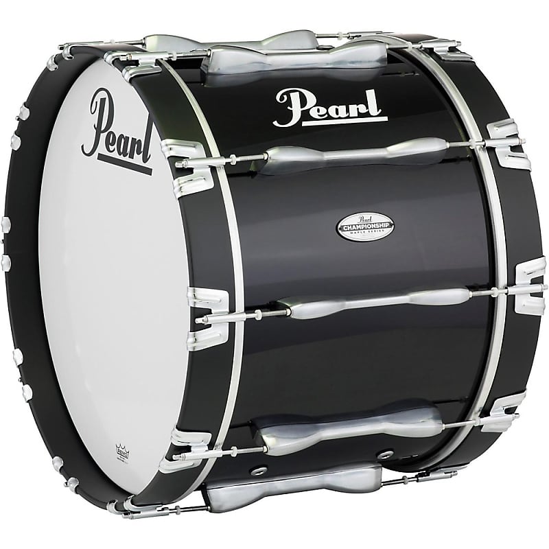 Pearl 22 x 14 in. Championship Maple Marching Bass Drum Regular Midnight Black image 1