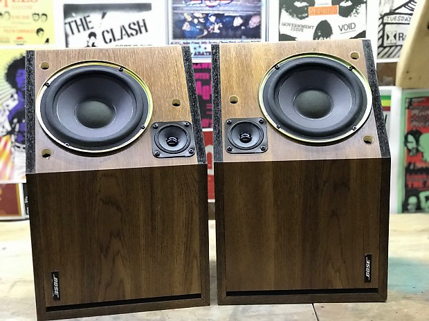 スピーカー・ウーファー Vintage Bose 2.2 Direct Reflecting Bose 2.2 Direct Reflecting Wood Angled Bookshelf Speakers R