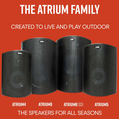 Polk Audio Atrium 5 Outdoor Speakers with Bass Reflex Enclosure | 8 Speaker Pack (4 Pairs, Black) - All-Weather Durability | Broad Sound Coverage | Speed-Lock Mounting System | 8 Speakers (Black) image 7