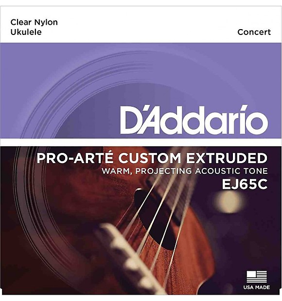 D'Addario EJ65C Pro-Arté Custom Extruded NylonUkulele Strings Concert Standard image 1