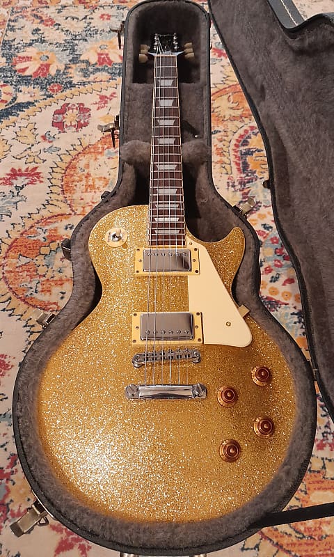 Epiphone Les Paul Standard Wohsc 1996 Gold Metal Flake Reverb 2783