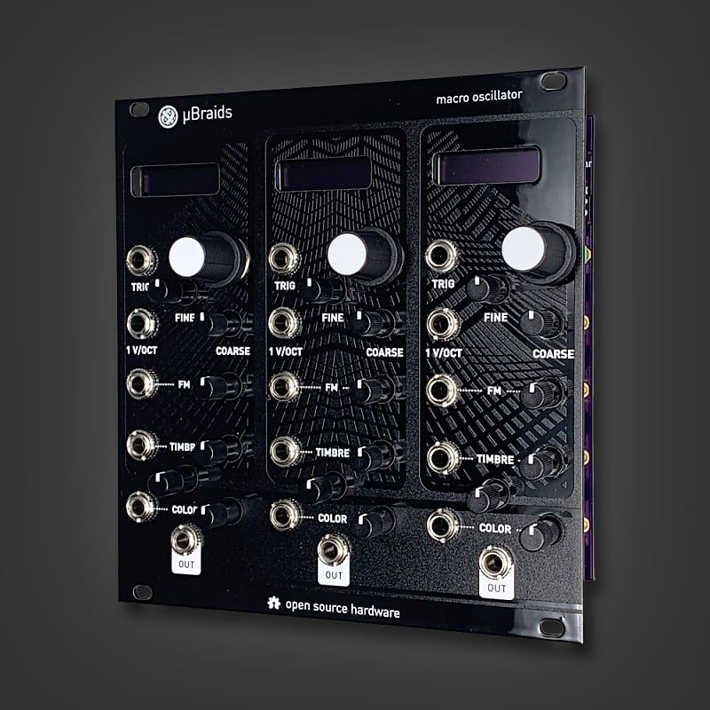 [B-Stock] Triple uBraids - 3x Mutable Instruments Braids feat. black mirror Magpie Modular panel image 1
