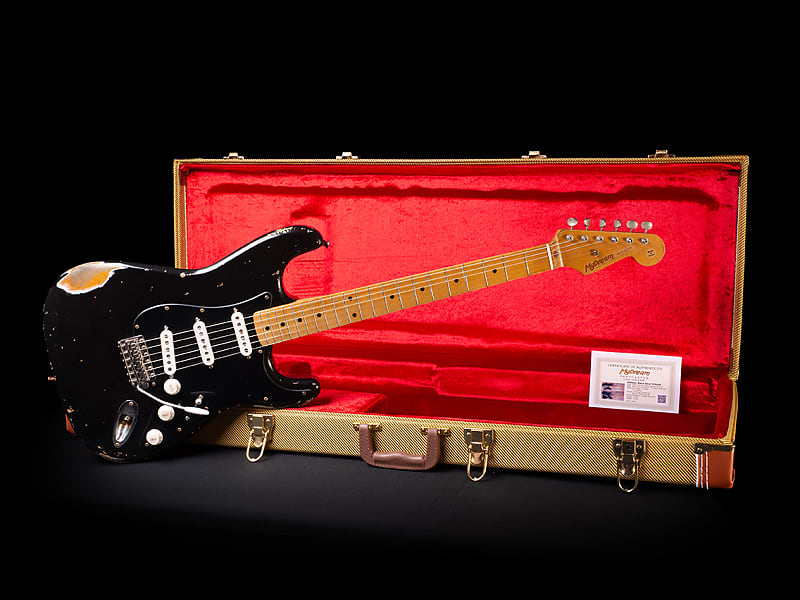 My dream partcaster Stratocaster tribute Gilmour 2023 - Black image 1